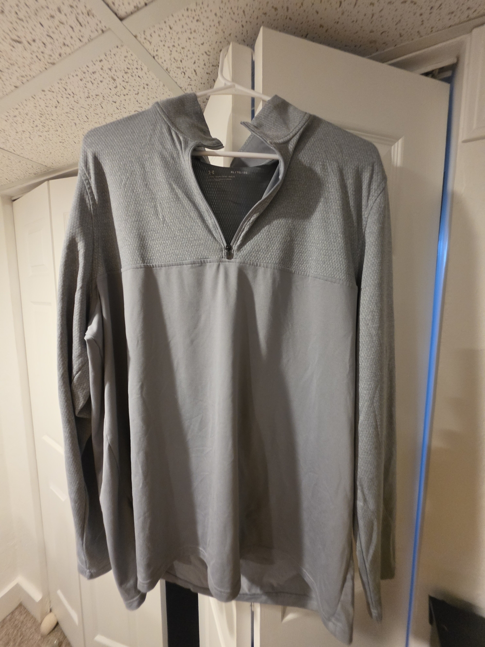Under Armour Light Gray Long Sleeve Quarter-Zip Pullover